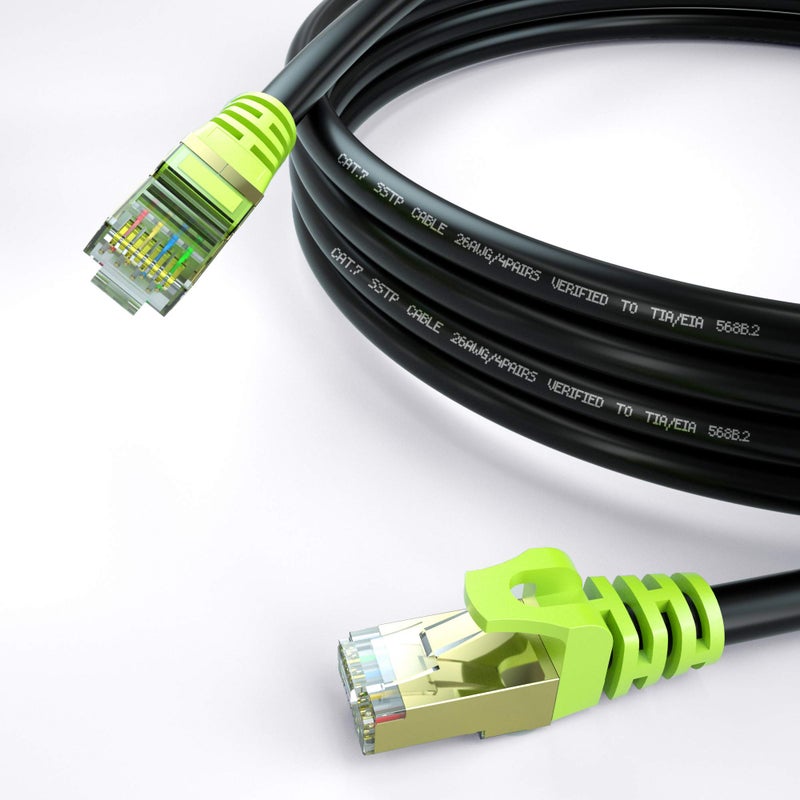 Weetcoocm Outdoor Cat 7 Ethernet Cable 250ft, 26AWG Heavy-Duty Cat7 Networking Cord Patch Cable RJ45 Transmission Speed 10GbpsTransmission Bandwidth 600Mhz LAN Wire Cable SFTP Waterproof Direct Burial - Image 3
